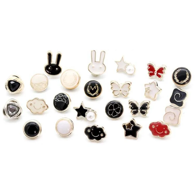 

Metal Buttons Shank Buttons Zinc Alloy Plating Decorative Buttons For Women Shirt Crafts 30Pcs Diy HandmadSewing Accessories