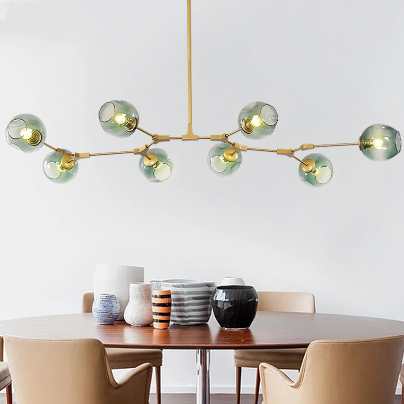 

MDWELL Lindsey Adelman Chandelier Black/Gold Color Vintage For Living Dinning Room Bedroom Loft Chandelier Luminaria