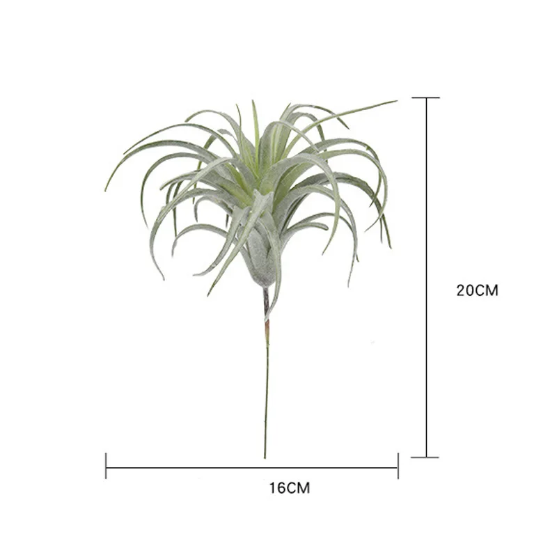 

Mayitr Green Artificial Succulent Plant Fake Pineapple Leaves Air Plants DIY Leaves Bouquet for Home Wall Wedding Decoration