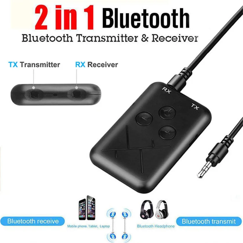 

50Set Universal 2 in 1 Wireless Bluetooth 4.2 Receiver Transmitter A2DP Audio 3.5MM AUX Stereo Adapter For TV PC Speaker