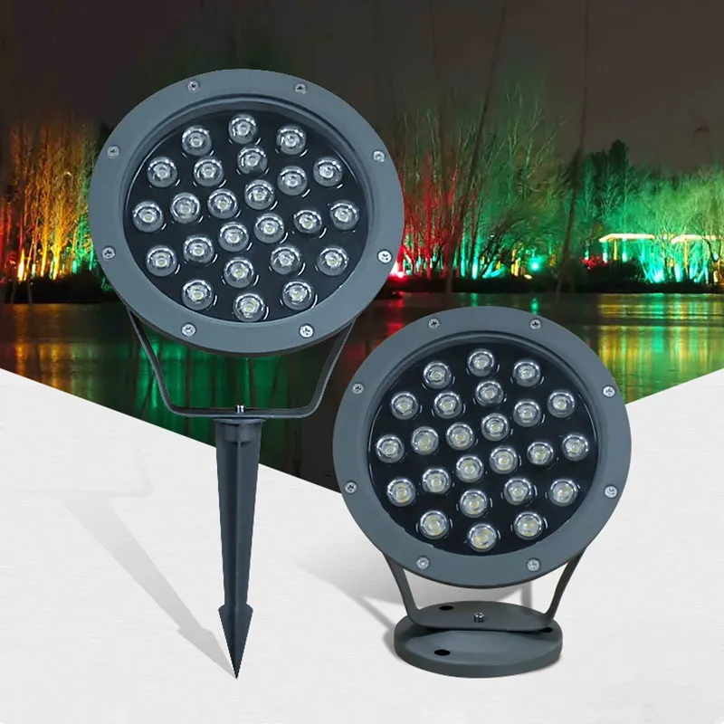 

1Pcs/lot Outdoor LED Lawn Lamp 3W 6w 9w 12w 18w 24w Plug-in Waterproof Great For Garden Path Courtyard LED SpotLight Landscape