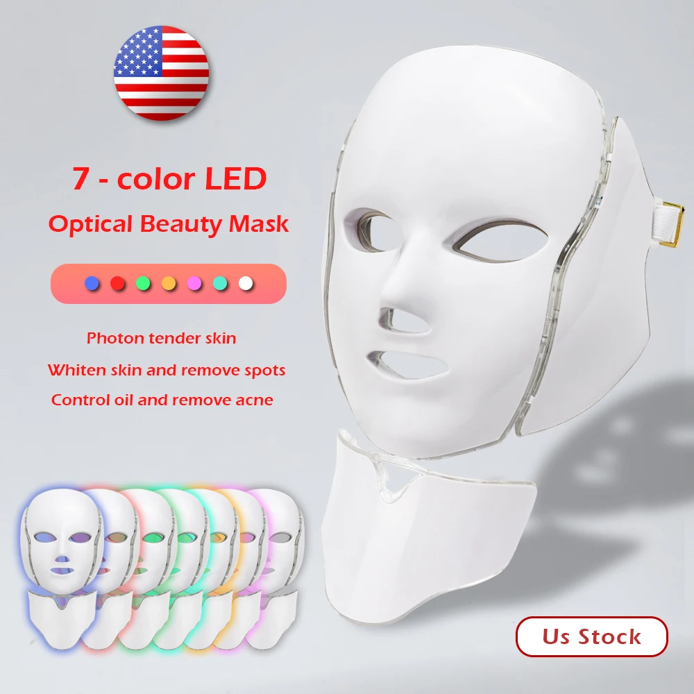

7 Colors Led Facial Mask Led Korean Photon Therapy Face Mask Machine Light Therapy Acne Mask Neck Beauty Led Mask