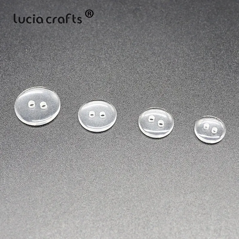 

10mm/12mm/13mm/15mm Transparent Buttons 2-Holes Clear Plastic Buttons DIY Sewing Garment Supplies Accessories 004010144