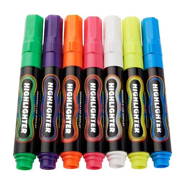 Download Aliexpress.com : Buy liquid chalk marker pen erasable 7 Pieces multi color LED writing board ...