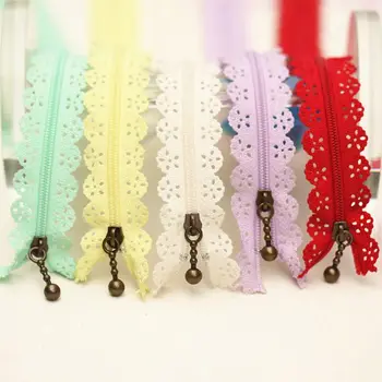 

50 Pcs/lot wholesale 25cm Closed End Lace Zippers for sewing clothes DIY Handcraft jacket home Bags Garment Textile Accessory