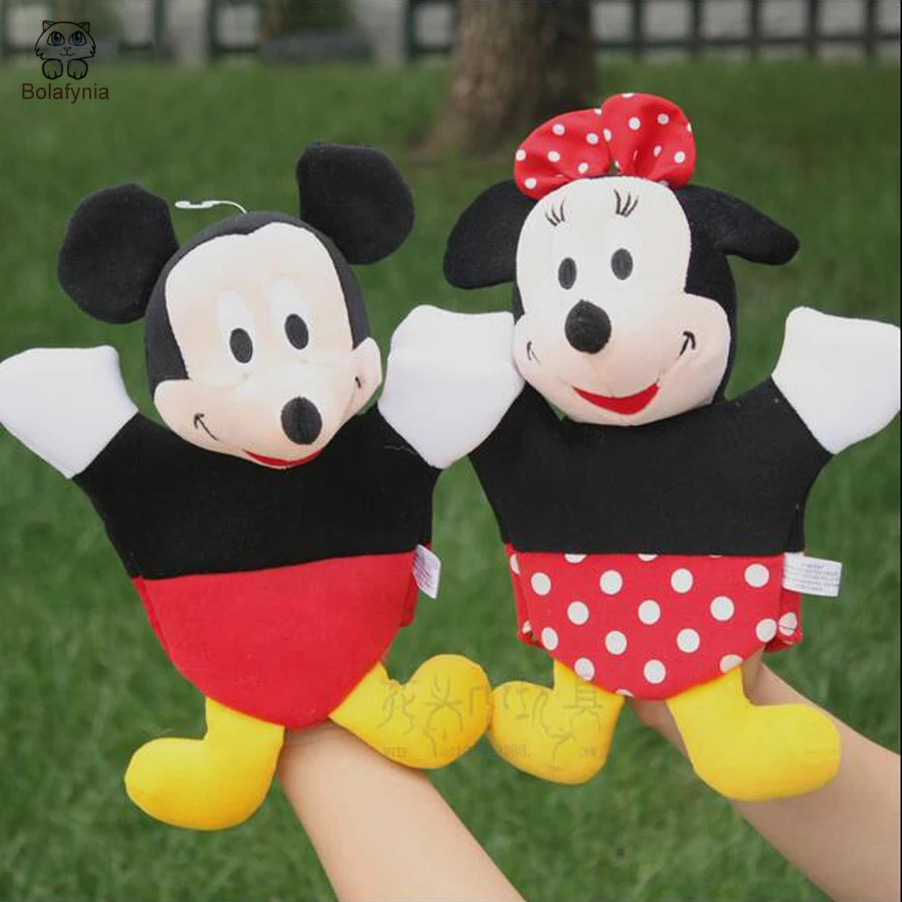 

Children Stuffed Toy PUPPET MICKEY Minne many kinds kids doll plush baby Hand PUPPET toys Christmas birthday gift