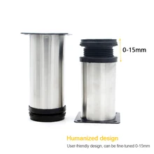 5 см-20 см мебельная ножка из нержавеющей стали регулируемая ножка шкафа круглая крышка трубы утолщенная усиленная ножка шкафа