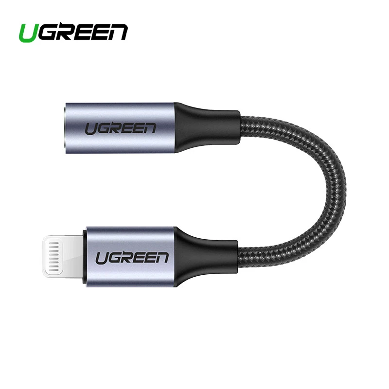 Skup Ugreen MFi błyskawica do 3.5mm Jack przewód aux dla iPhone 7 8 plus XR Xs MAX 3.5mm błyskawica 3.5 słuchawki adapter audio Splitter