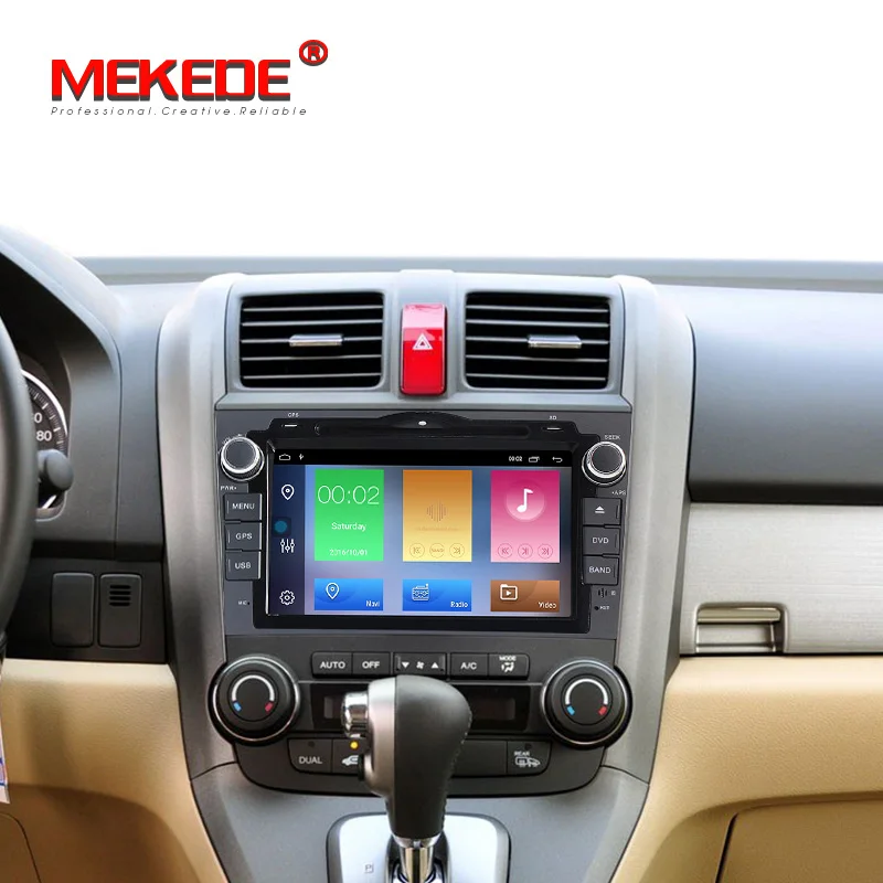 Discount Mekede 8" 2din Android 9.1 Car dvd multimedia player For Honda CRV 2007 2008 2009 2010 2012 GPS Navigation WIFI RDS SD BT navi 1