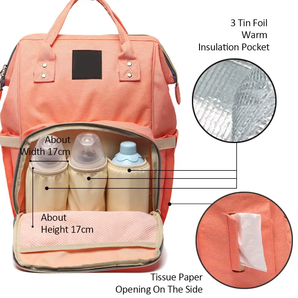 Детская сумка для подгузников, мам, кормящих мам, детская коляска, водонепроницаемый Органайзер, рюкзак, большая емкость, дорожная Детская сумка