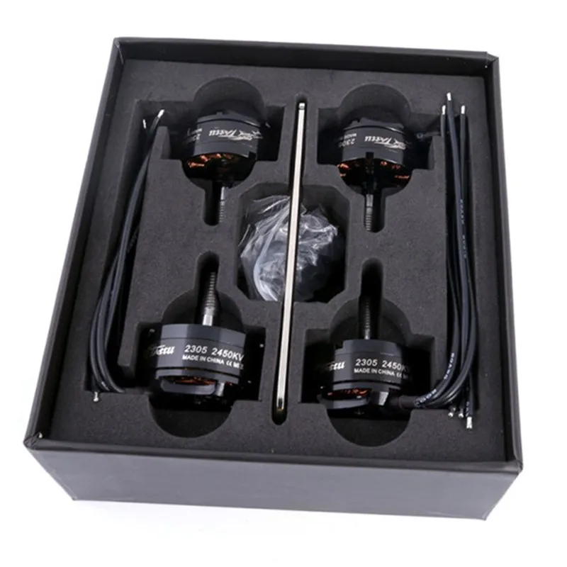 4 шт. Tattu TA-2305 2305 2405KV 2-4 S бесщеточный двигатель для камеры Дрон RC Квадрокоптер FPV гоночный запасная часть черный