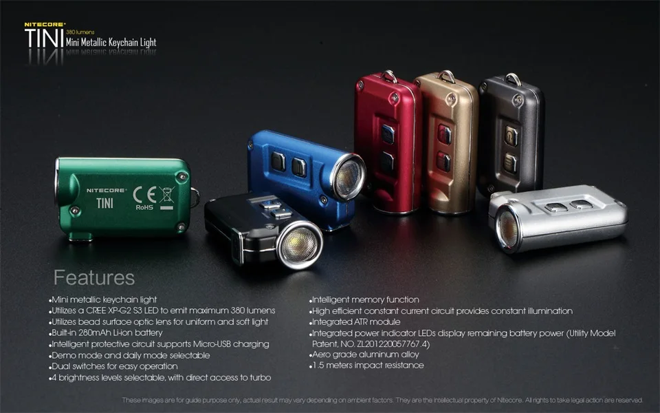 NITECORE TINI Keychain Light 380Lumen CREE XP-G2 S3 LED USB Rechargeable Built-in Battery Key Button Flashlight Outdoor MINI EDC
NITECORE TINI Keychain Light 380Lumen CREE XP-G2 S3 LED USB Rechargeable Built-in Battery Key Button Flashlight Outdoor MINI EDC