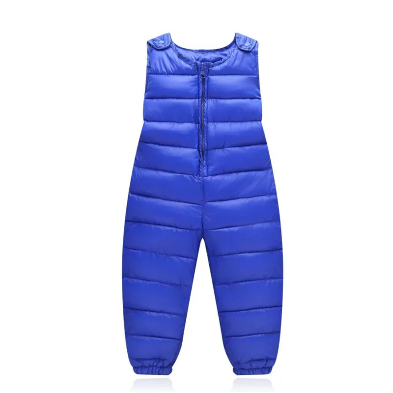 Baby Children's Warm Strap Pant for Girls Boys Winter Down-Cotton Jumpsuit Overalls Suit 2018 Kids Casual Rompers Clothes Sets