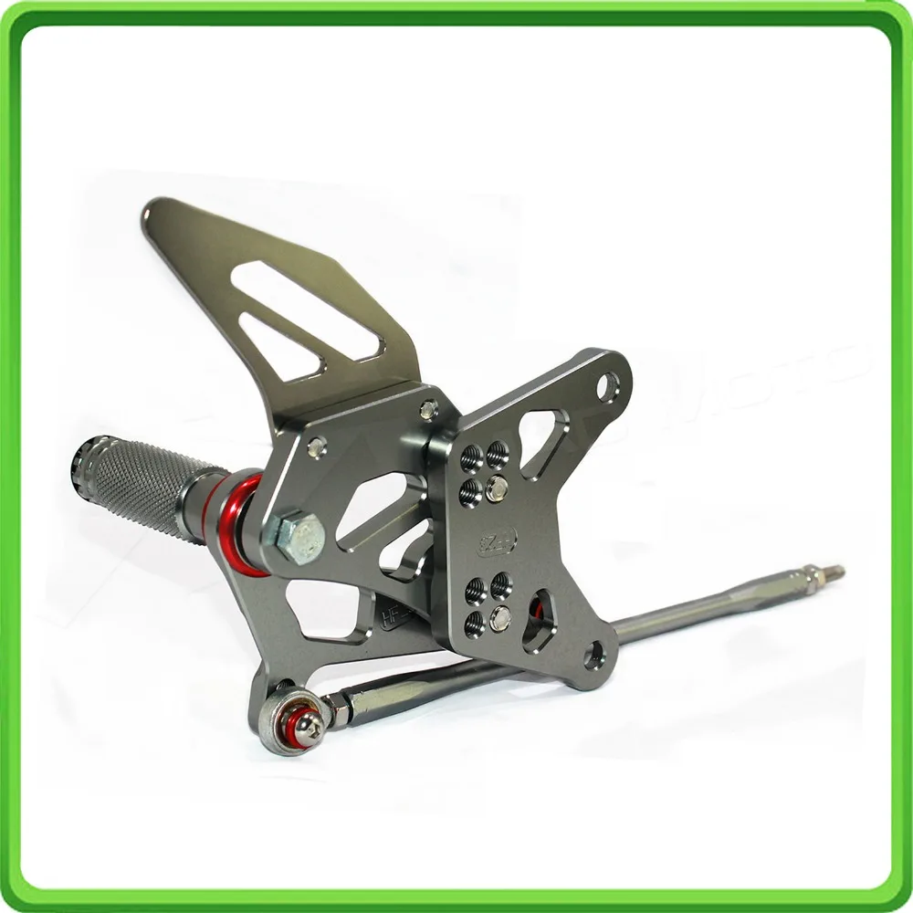 CNC Rearsets сзади комплект одежды ног ножная педаль для Kawasaki Ninja ZX6R ZX 6R ZX-6R 636 2013 серый