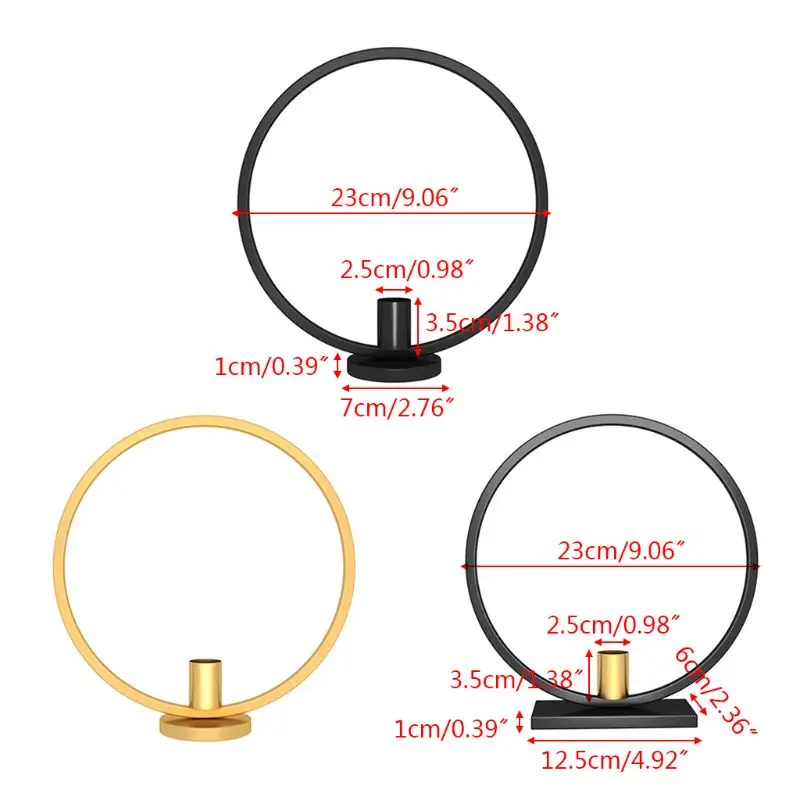 3D Круглый геометрический металлический настенный подсвечник в скандинавском стиле, чайный светильник, подсвечник, бра, ремесла, свадебный Декор для дома
