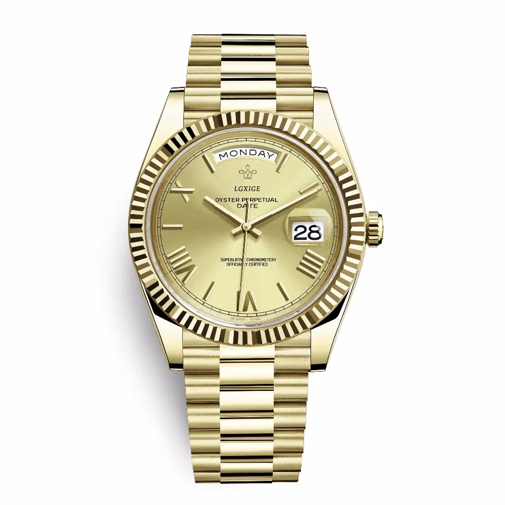 

2019 Mens Watches Top Brand Luxury Men Watch Gold Stainless steel Waterproof Watch Men Male Clock relogio festina masculino
