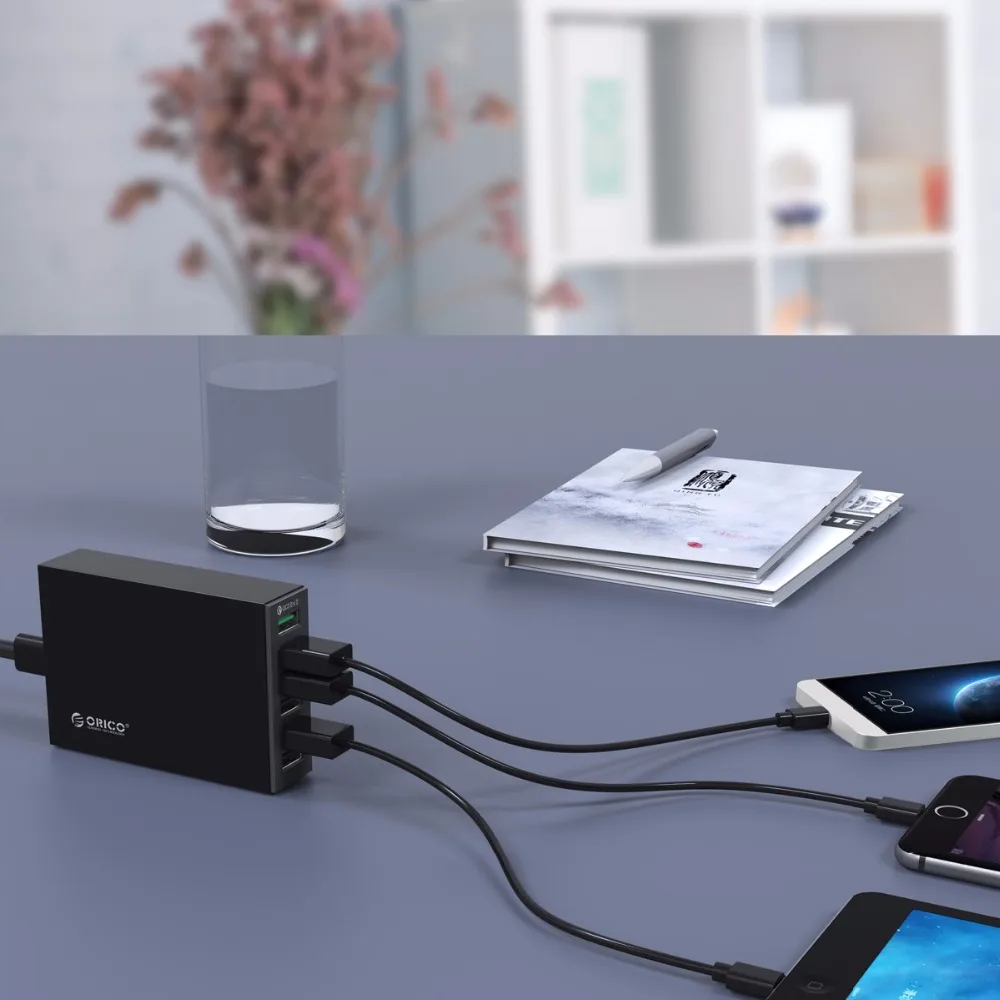 ORICO QSL-6U 6 Ports QC2.0 Quick USB Charger Mobile Phone Charger for Samsung Huawei LG Iphone Adapter EU/US/UK/AU Plug