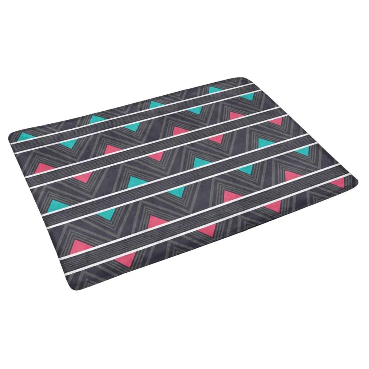 Hipster Chevron Pattern Anti-slip Door Mat Home Decor Personalized Indoor Entrance Doormat Rubber Backing Extra Large | Дом и сад