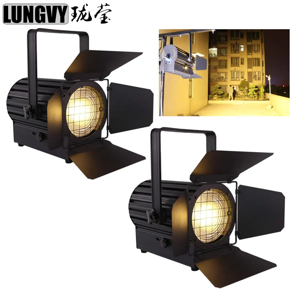

Free Shipping 2018 NEW 200W COB Led Par Light Par Can 2CH 3200K Warm White Studio Fresnel Film DMX Stage DJ Lighting