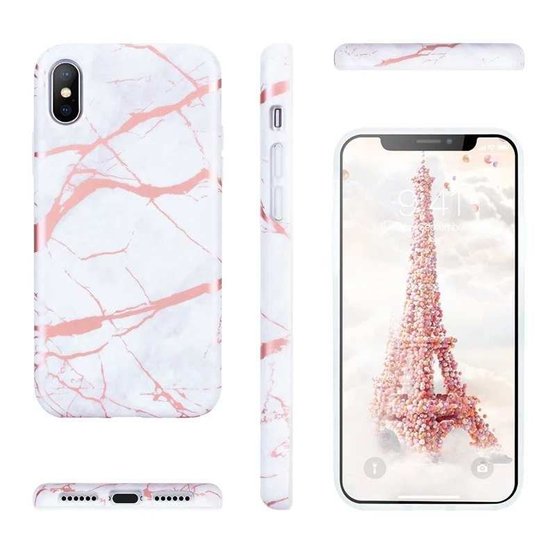 Роскошный чехол для iPhone X 7 6s 6 Plus SE 5S 5 мягкий золотой силиконовый резиновый ТПУ