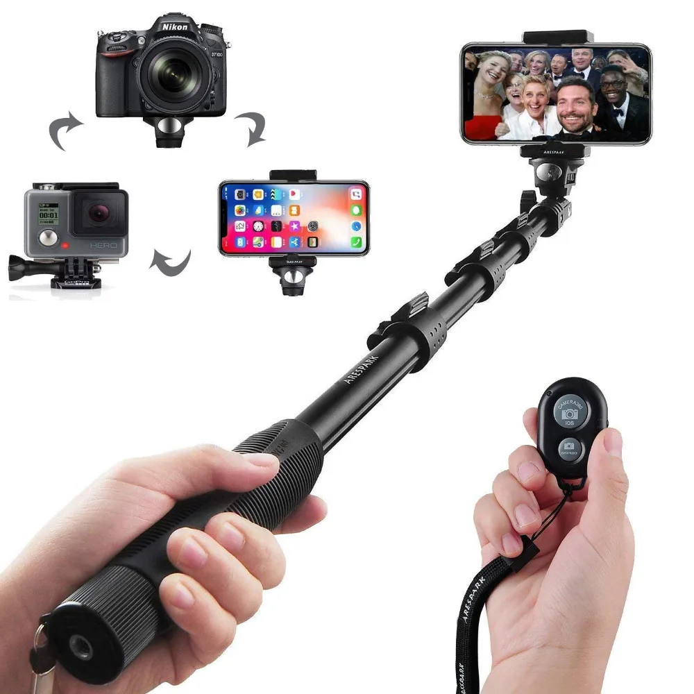 PORTEFEUILLE portable selfie stick gopro waterproof foldable phone stand holder universal mobile phone stand bracket expanding (11)