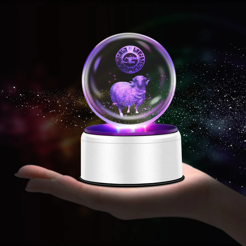 Хуэй Юань 12 Созвездия овна 8 см Кристалл Pokeballs Новые экзотические лампы 3D