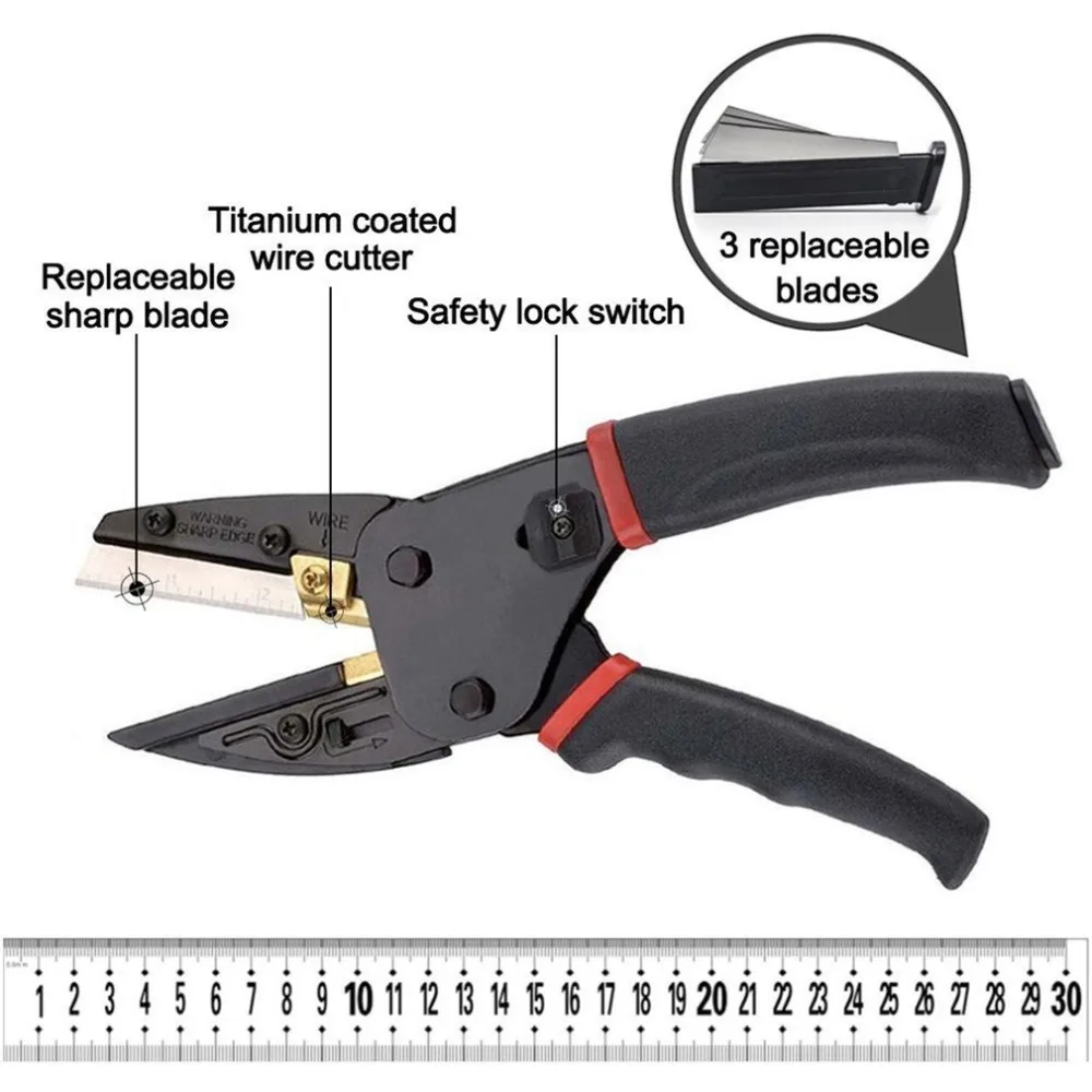 

Compact Size 3 In 1 Multifunctional Wire Cutter Power Cutting Tool Garden Branch Cable Rope Leather Cutting Tool