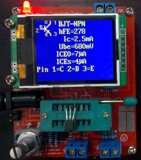 Английский транзистор тест er LCR диод емкость ESR частотомер сопротивление DS18B20 DHT11 IR_decoder тест