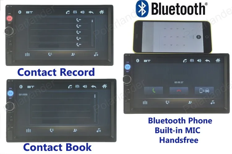 Автомобильное радио FM 2 Din 7 фоновые огни сенсорный экран стерео Bluetooth пульт дистанционного управления USB/TF/AUX 4 языка MP5 плеер