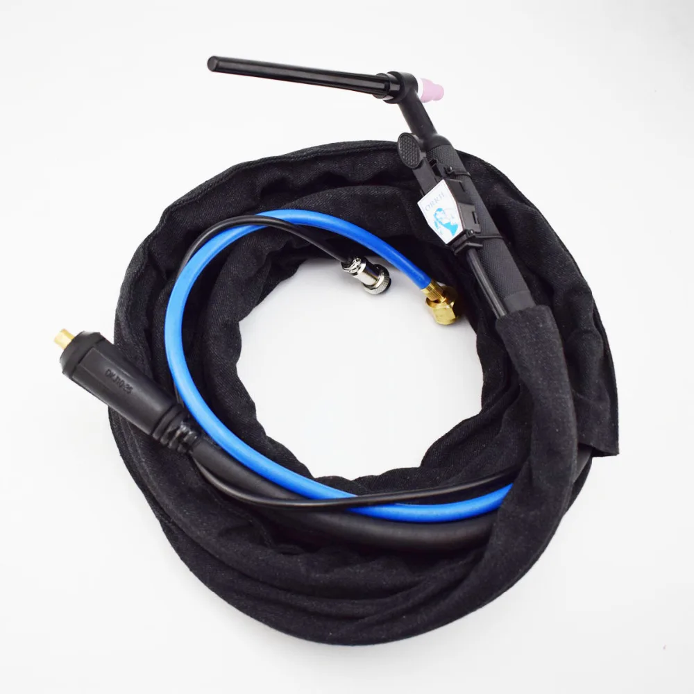

4M 125Amps Flexible TIG Torch WP-9F Power Gas Hose Separated Type DKJ 16-25 Connector Screw Nut M16