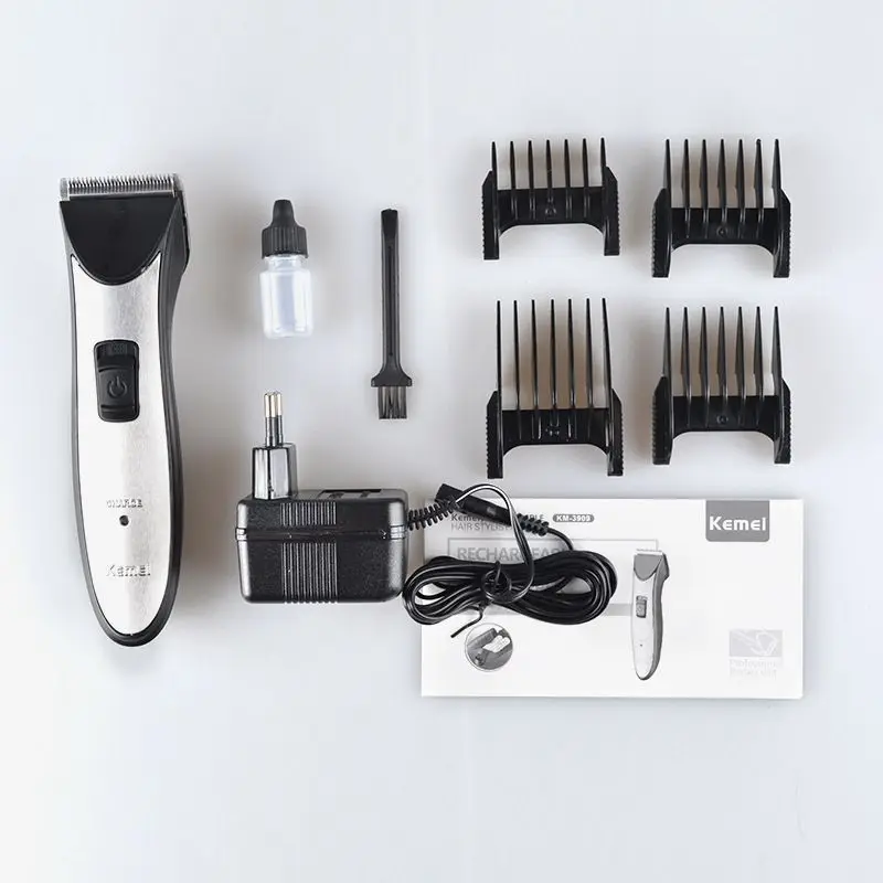 Kemei KM-3909 волос salon Professional триммер для стрижки волос электрическая машинка для стрижки бритвенный нож Перезаряжаемые ЕС Plug