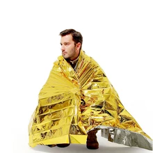 130*210cm ao ar livre cobertura de emergência sobrevivência resgate folha espaço térmico primeiros socorros sliver resgate cobertor militar à prova dwaterproof água