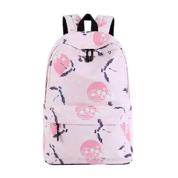 

Fashion Girls Preppy Style Backpack Floral Print Waterproof School Bags Soft Handle mochilas mujer Women Daypack Rucksacks Z60