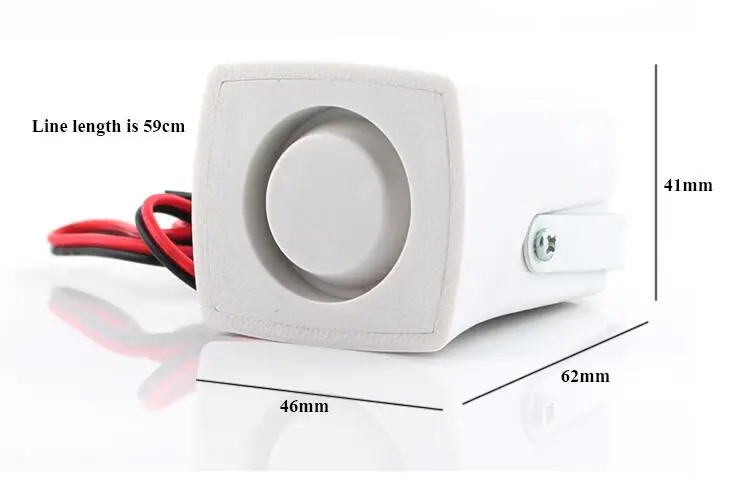 Wired siren size