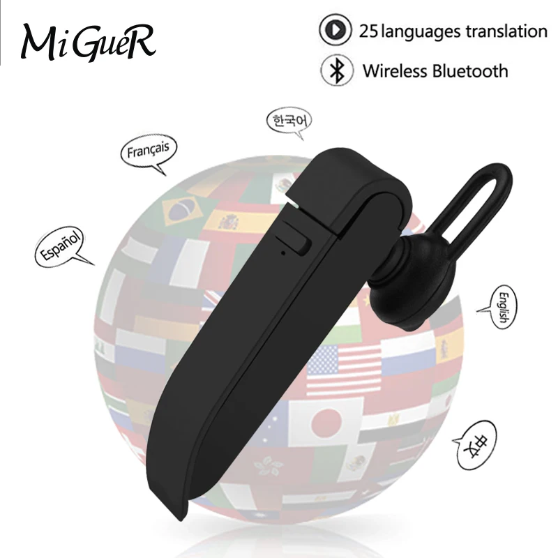 Earphone Translator Multi-Language Instant Voice Translator Wireless Bluetooth Headphones Traductor Simultaneo Russian Spanish