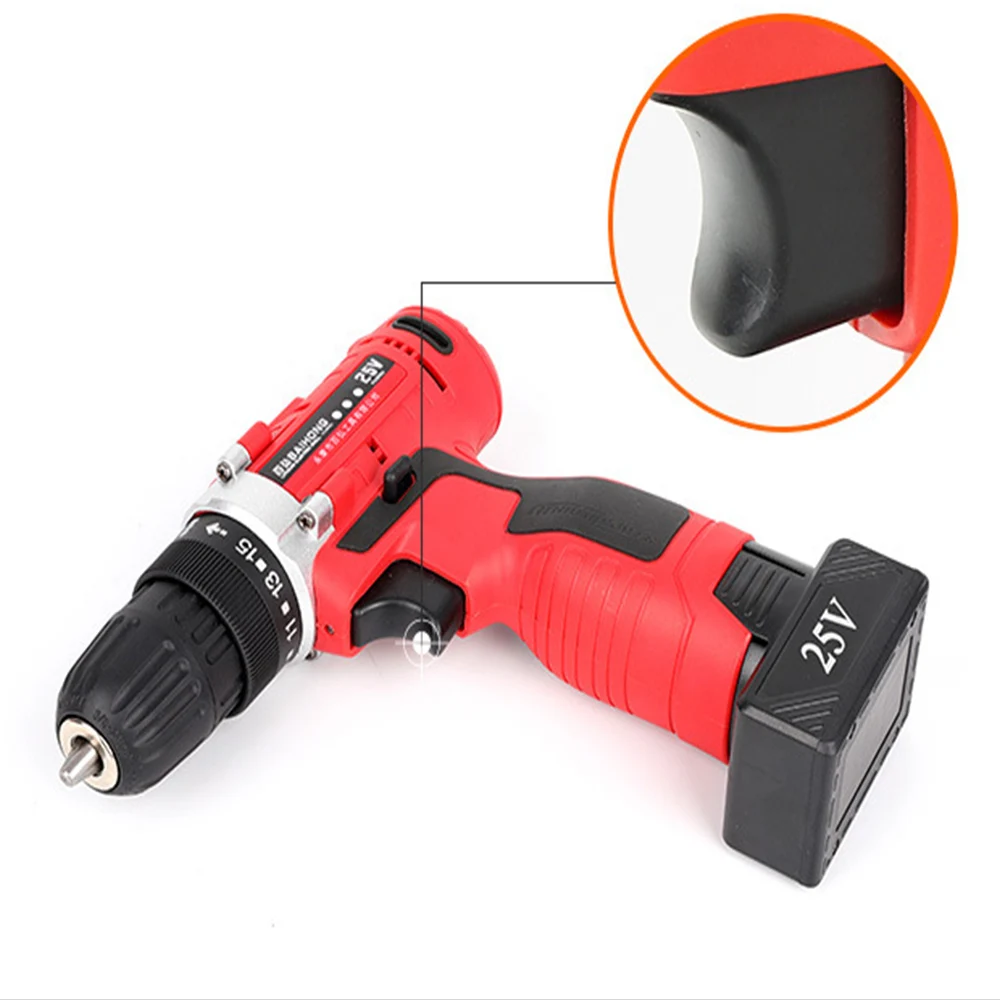 

12V/25V Battery Electric Drill Wrench Cordless Household Power Tools Electric Screwdriver Precision Charging Electric Drill Bit