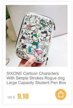 Чехол-карандаш SIXONE из двух частей с рисунком Peanut Rogue Dog, маленький кошелек, косметичка, Студенческая сумка для ручек, Индивидуальная сумка для хранения