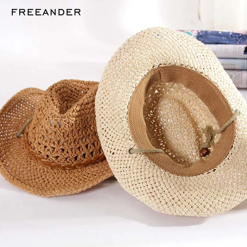 Freeander женская панама мужская сумка в стиле ретро Straw Hat шляпы для детей детская пляжная одежда Для женщин s Панама для взрослых; пляжные кепки для защиты от солнца Солнцезащитная шляпа с широкими полями