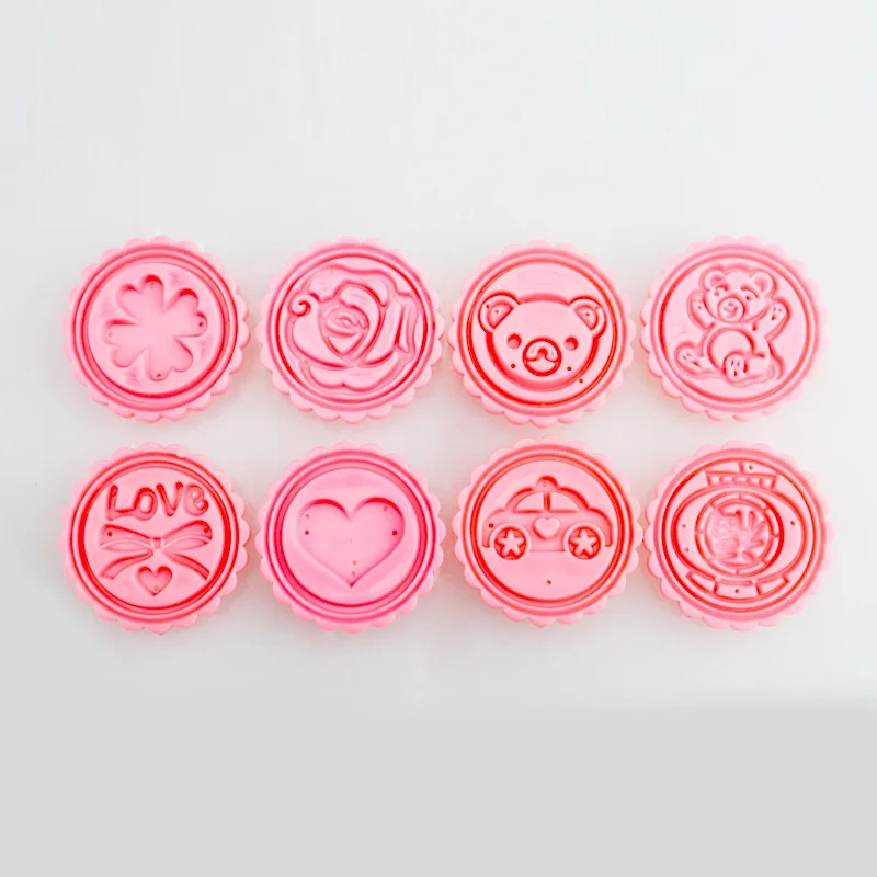 Новинка 2019 50 г круглая форма для выпечки пирожных печенье Mooncake 8 шт Штампы с