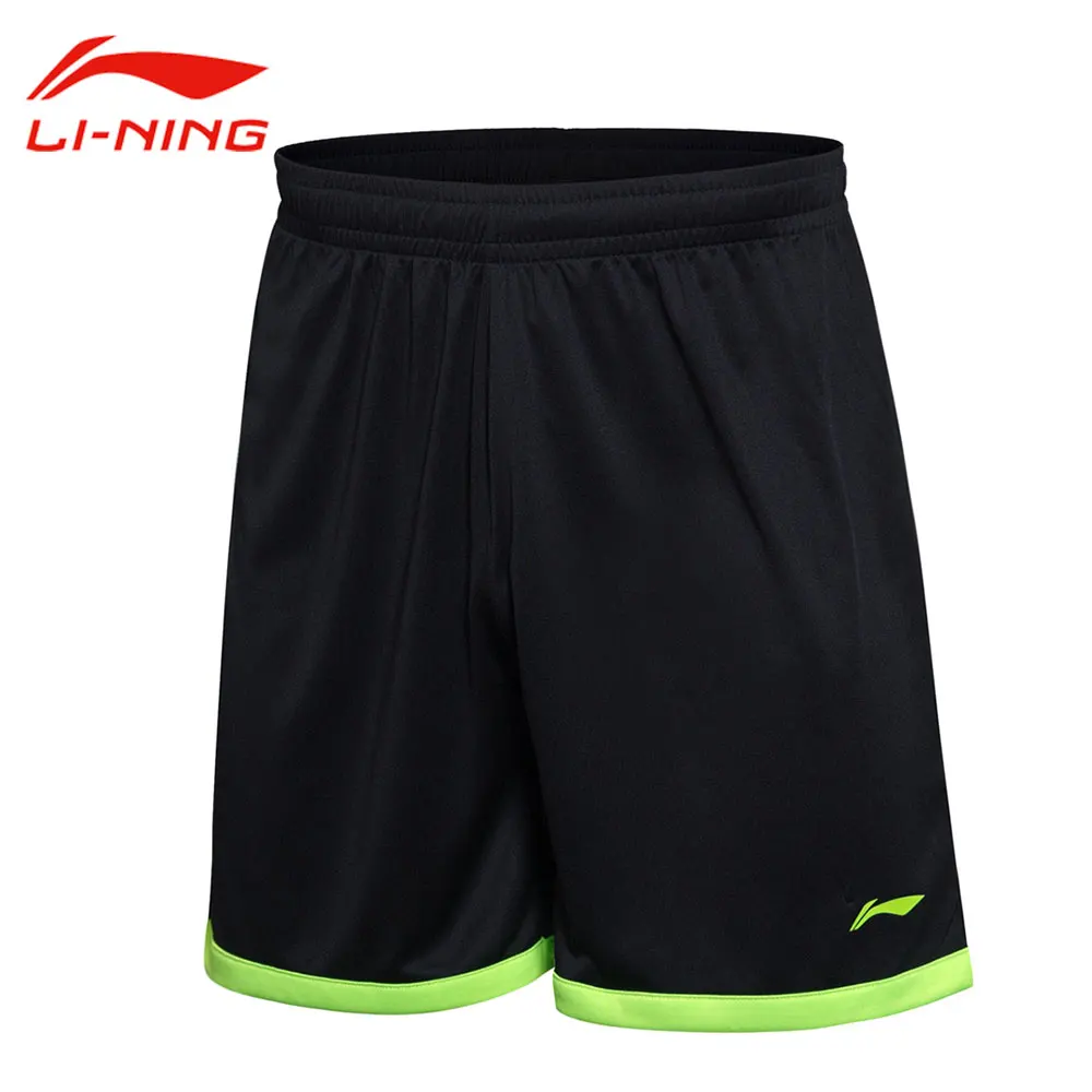 Image Li Ning Men s Professional Soccer Competition Shorts 100% Polyester Breathable Comfort Pants LINING Soccer Sports Shorts AAPM065