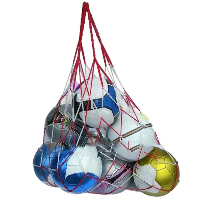 1 шт. Открытый Спортивные футбольная сетка для 10 мячей носить сетчатый мешок спорт портативный инструмент футбольные мячи волейбол сеть