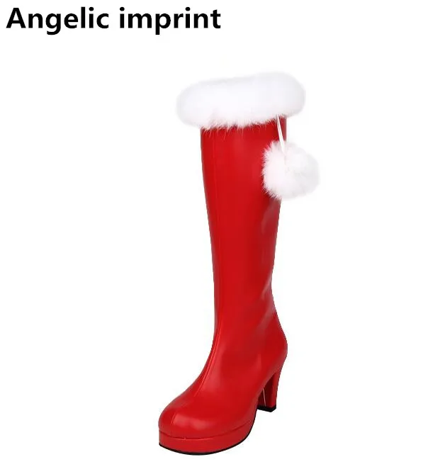 Felpa Bombas Invierno Mujeres 47 rojo Mujer Full Impresión Princesa Plataforma Botas Tacones Lolita Mori Angelical Altos Rojo Chica Conejo Señora Red qngOa