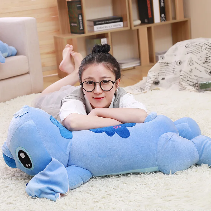 

45-100cm Kawaii Giant Cartoon Stuffed Stitch Lilo & Stitch Plush Long Pillow Office Nap Pillow For Baby Birthday Children Gifts