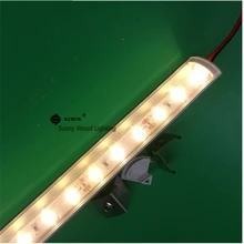 5 шт./лот 0,5 м/катушка 45 градусов угловой алюминиевый профиль с 5630 светодиодной полосой, 24 В 7 Вт бар для кухни, шкаф, бухта или шкаф светильник