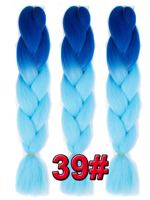 Feibin синтетические крючком Джамбо плетение волос Омбре косы Наращивание волос 24 дюйма 100 г - Цвет: #16