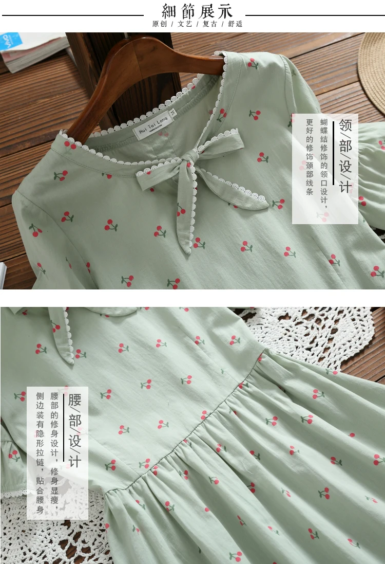 Японское платье kawaii для девочек, новинка года, летнее модное Хлопковое платье с расклешенными рукавами, милое мини-платье