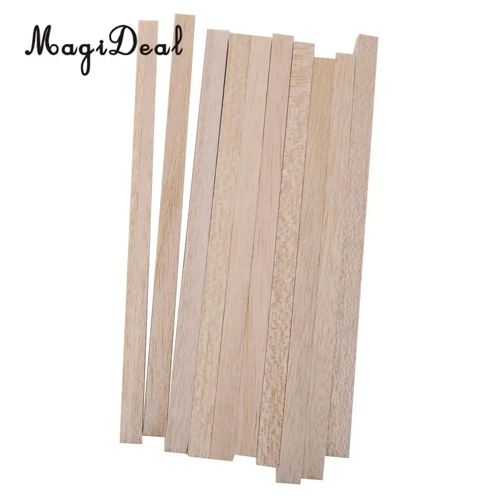 MagiDeal Newest 10Pcs/Lot Natural Wood Sticks Hobby Stick Kids Hand Craft Funny Art DIY Making Wedding Party Project Supplies 