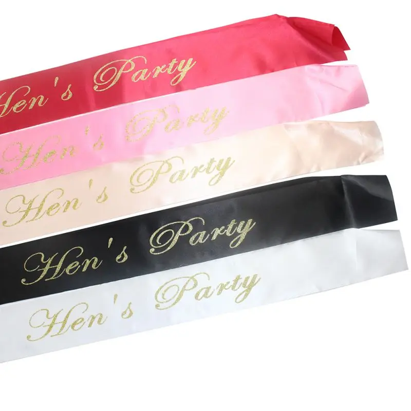 

Sash Lady Hen's Party Bride to Be Celebration Sweet Shoulder Strap Accessory Red Pink Black White Apricot color Five colors