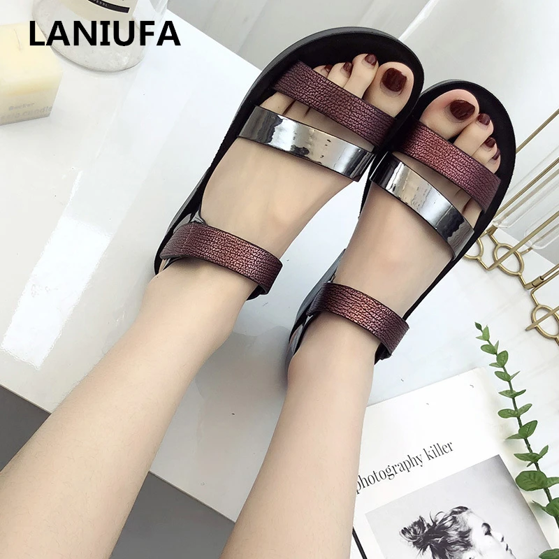 Sandalias Zapatos Mujer Punto Roma Sandalias Romanas Retro Para