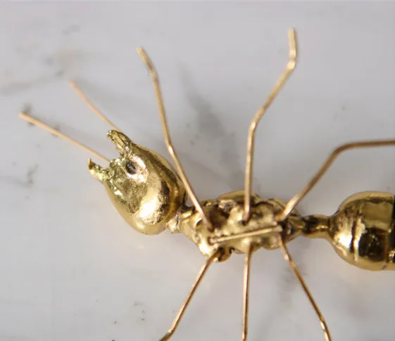 Металлический муравей золотой цвет скандинавские аксессуары для домашнего декора подарок